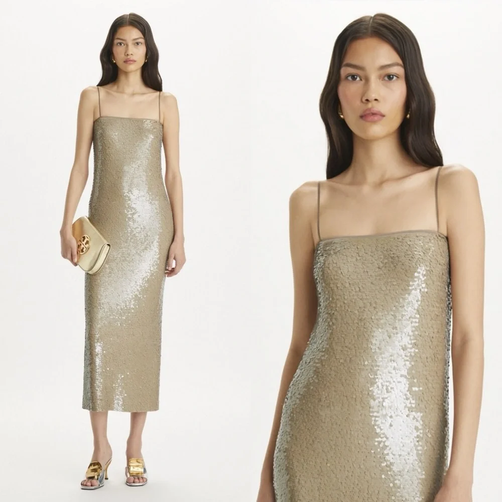 NWT Tory Burch SEQUINS MESH DRESS $1,698 6